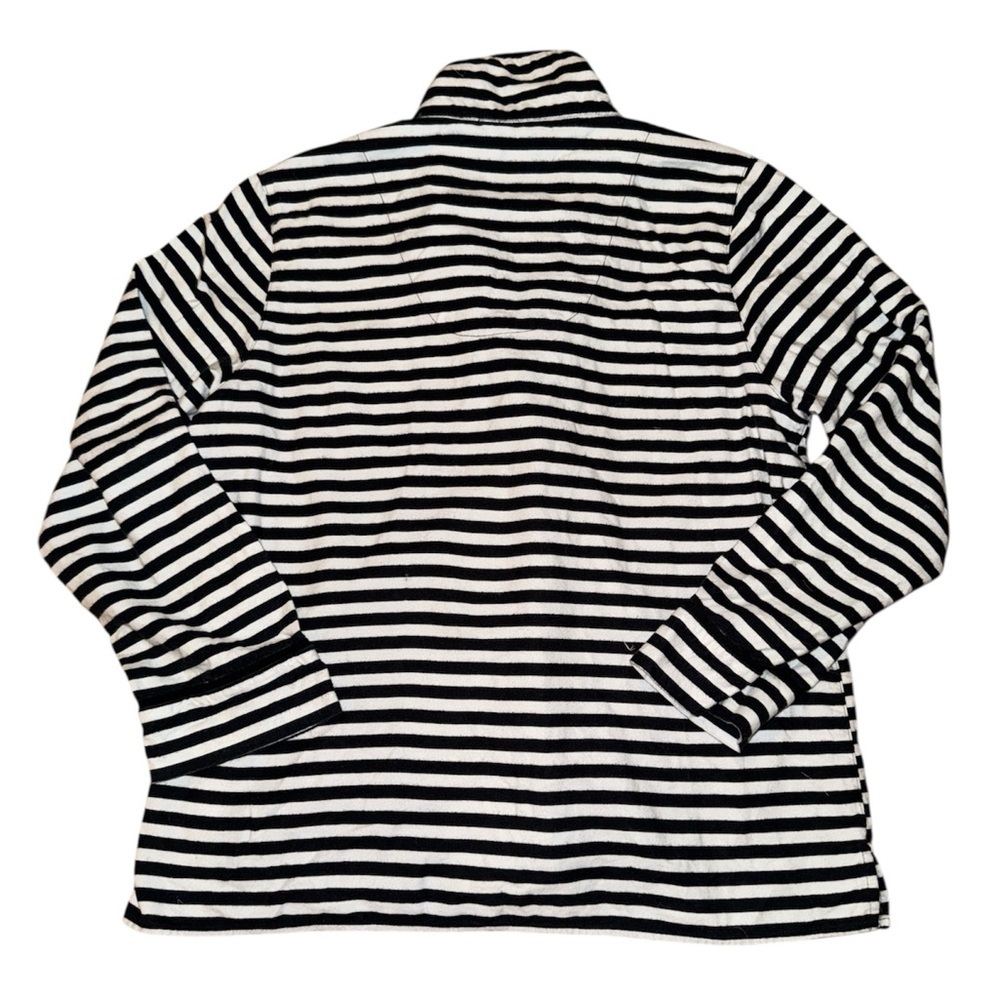 Kate Spade New York Black and White Stripe Pajama top women’s size large - Picture 2 of 9